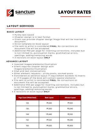 Layout Rates